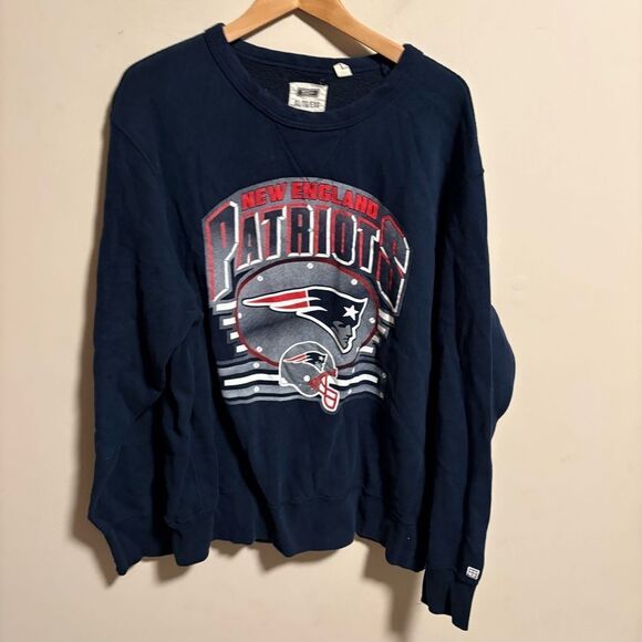 New England Patriots Vintage Football Crew Sweatshirt 
Blue- Size XL - Picture 1 of 8
